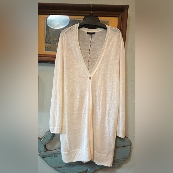 Banana Republic Cream Button-Up Cardigan - Picture 1 of 4